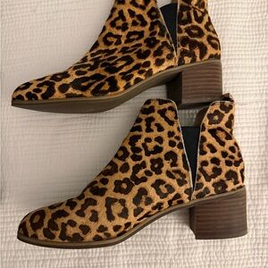 Leopard Print Ankle Boots